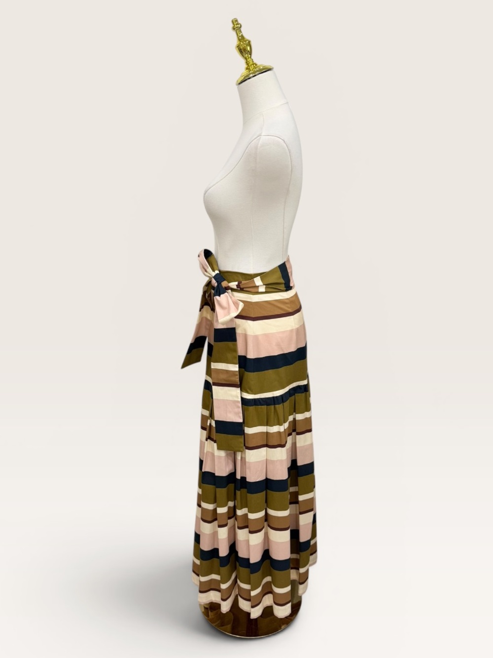 Antonio Melani x Style Bungalow The Town Sateen Stripe A Line Midi Skirt NWT - Picture 4 of 16